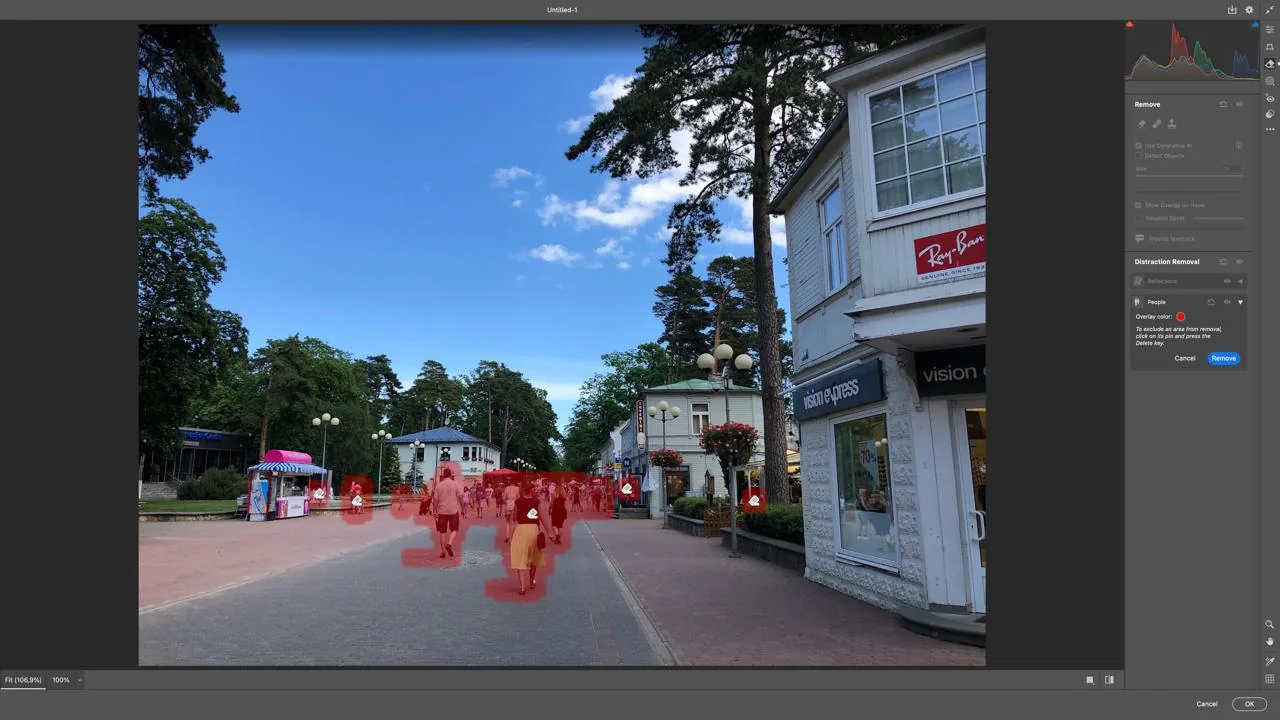 Adobe Camera Raw 17.3: ШІ-видалення людей та відображень у Tech Preview