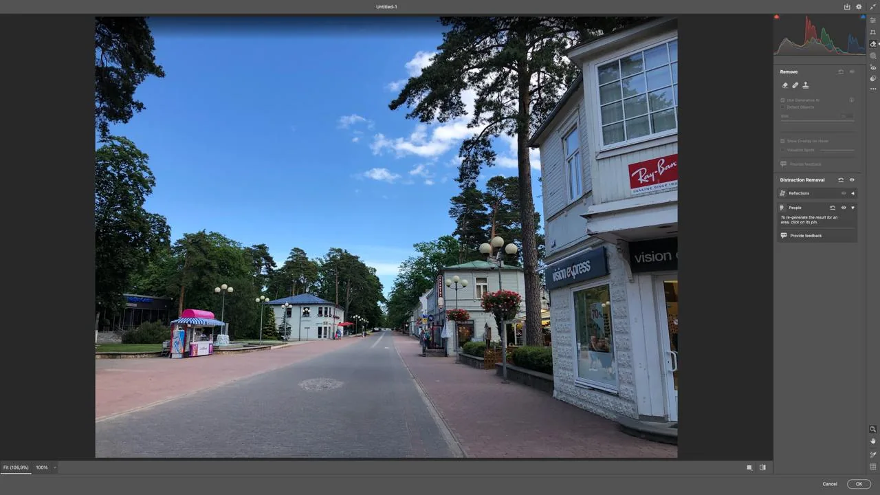 Adobe Camera Raw 17.3: ШІ-видалення людей та відображень у Tech Preview
