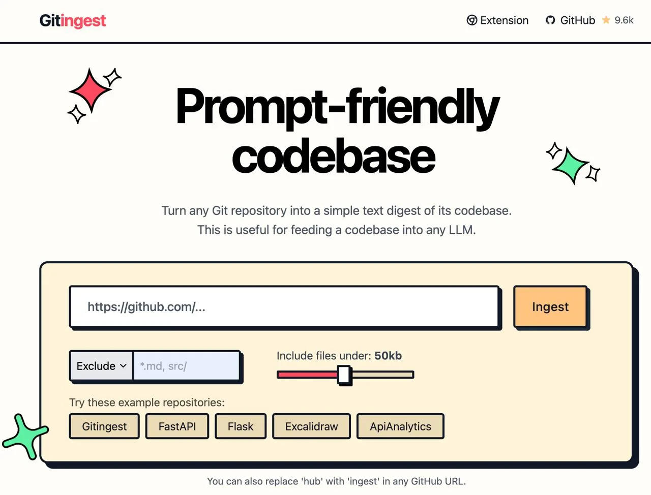 gitingest.com: перетворення GitHub-репозиторію в текст для AI у один клік