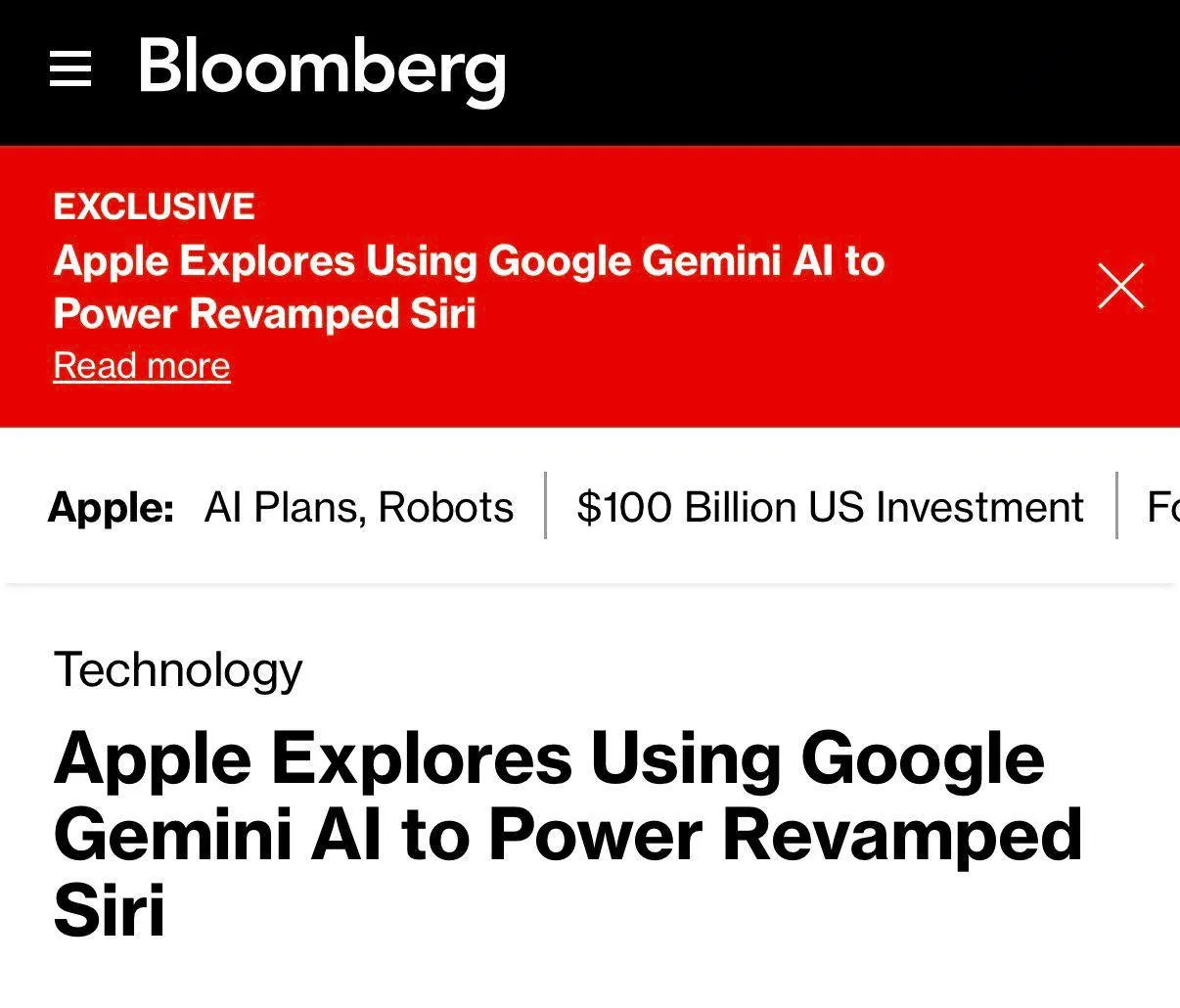 Apple веде переговори з Google щодо інтеграції Gemini в оновлену Siri