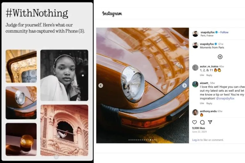 Nothing Phone (3): рекламні фото виявились стоковими знімками, а не зйомкою телефоном