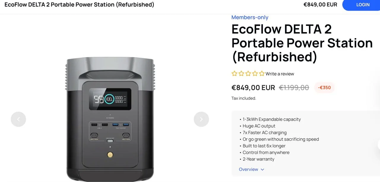 EcoFlow refurbished: ціни на відновлені River 2 Pro та Delta 2 в Євросторі порівняно з Україною