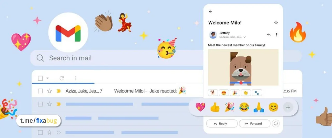 Gmail отримав реакції Emoji на листи — нова функція від Google