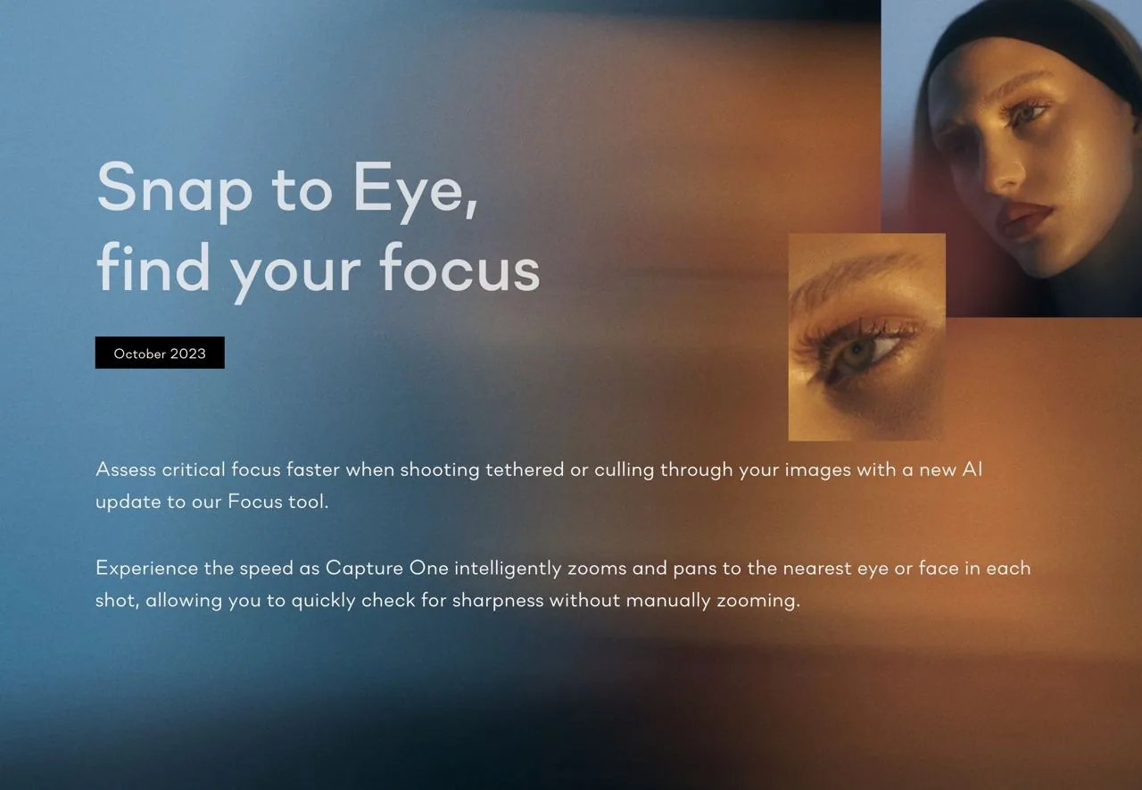 Capture One 16.3: новий Focus tool — 100% zoom у окремому вікні для перевірки різкості