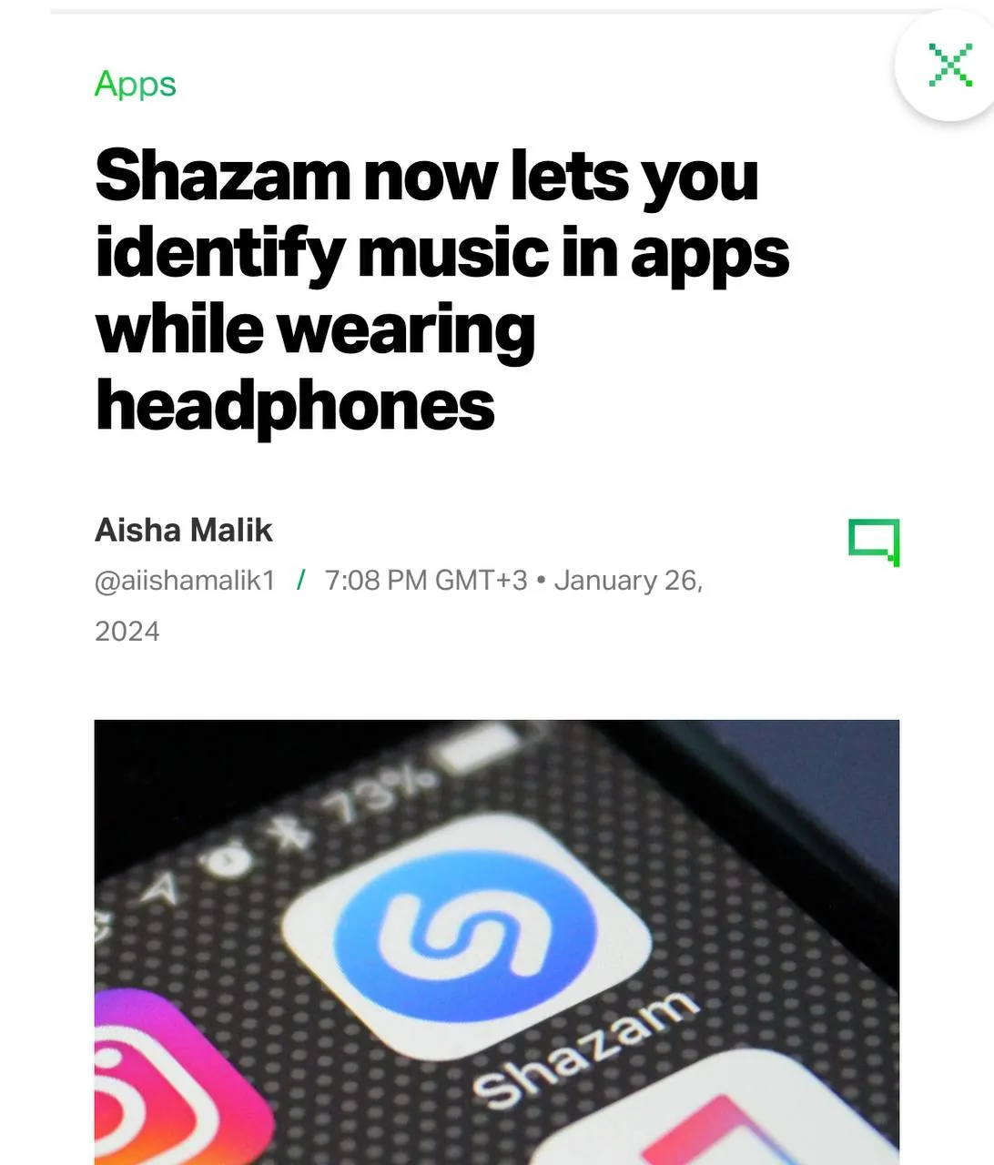 Shazam тепер розпізнає музику в навушниках з TikTok, YouTube та Instagram