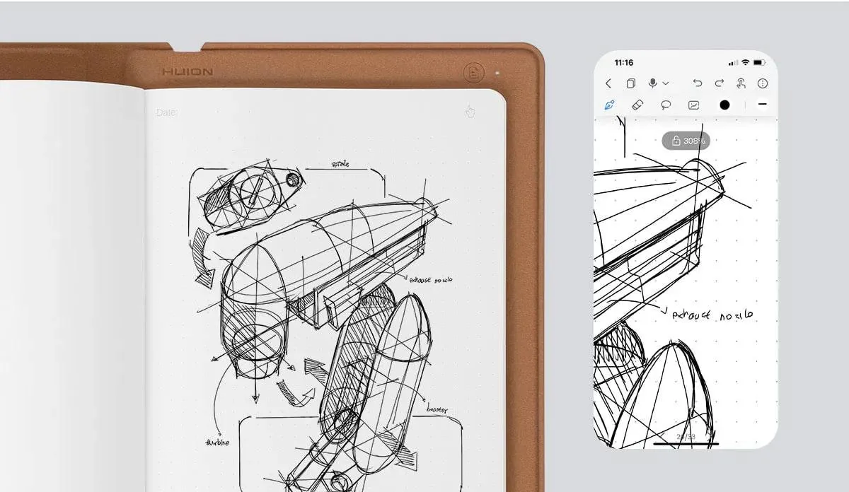 HUION Note 2-in-1: цифровий блокнот із синхронізацією на смартфон і ПК