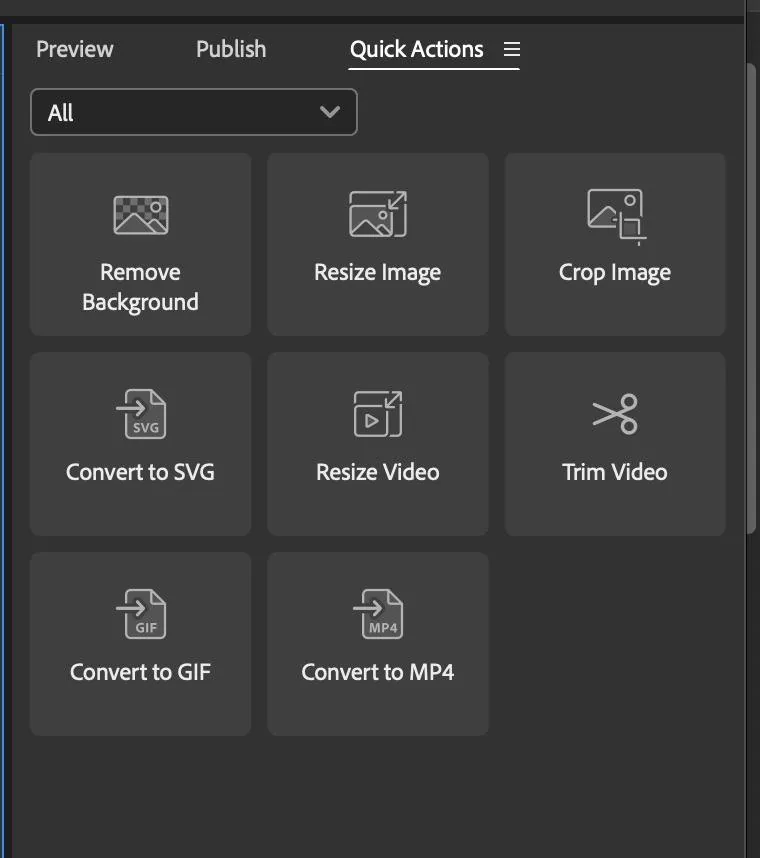 Панель Actions в Adobe Bridge: нові автоматизовані дії — вирізка фону і конвертація відео в GIF
