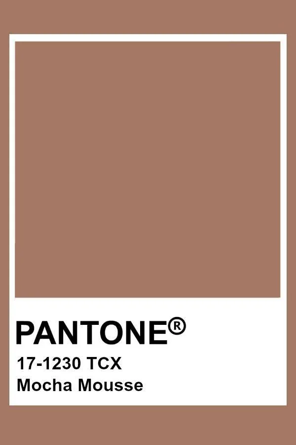 Pantone: Колір 2025 року — Mocha Mousse (17-1230)