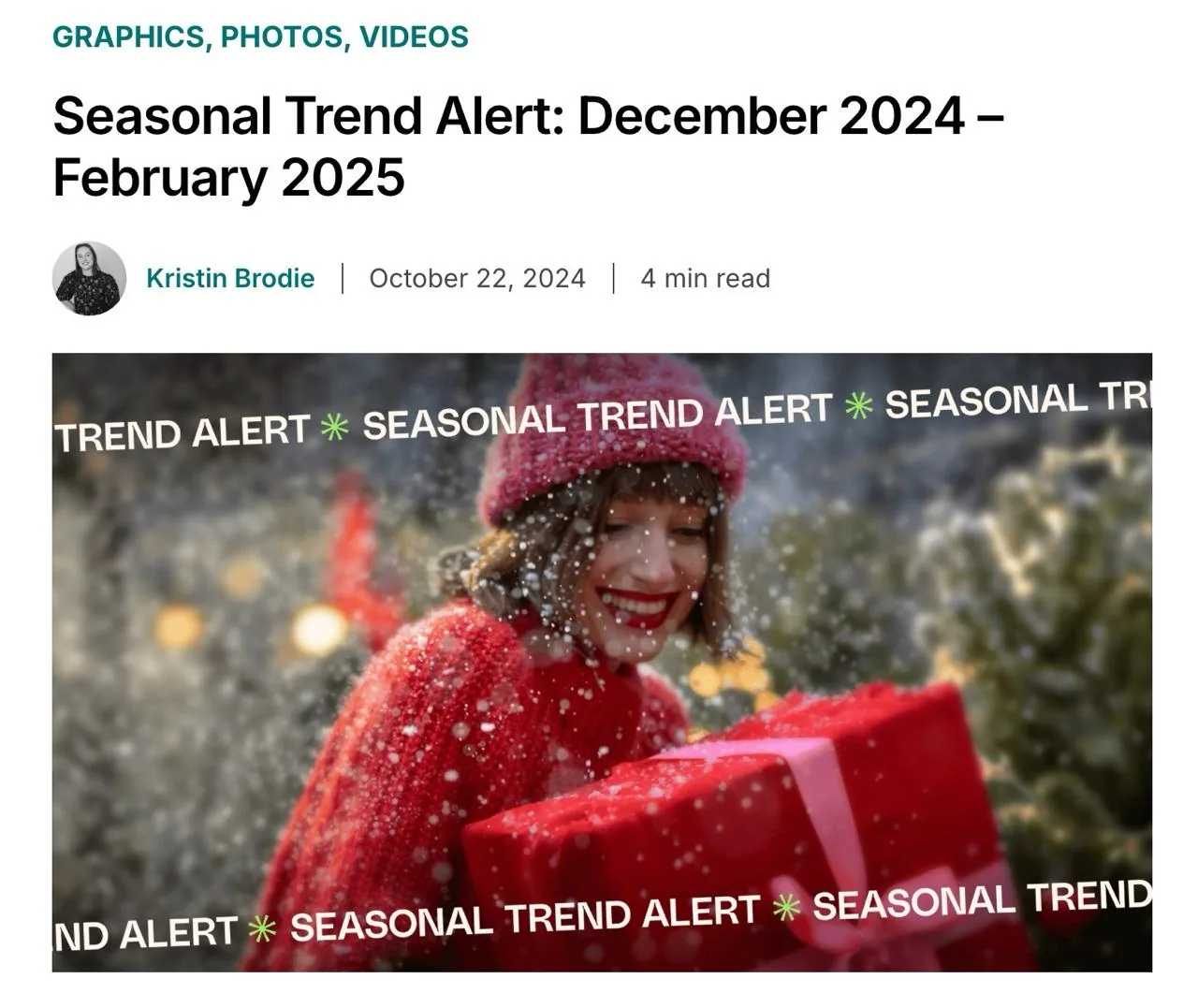 Envato Seasonal Trend Alert: грудень 2024 — лютий 2025 для стокових авторів